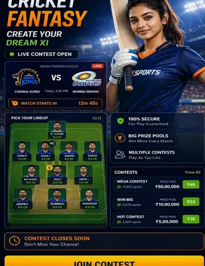 99club (99 club game) fantasy cricket & matchday visual 3